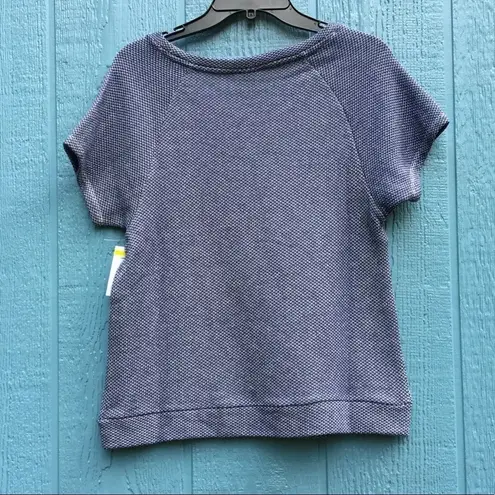 NWT Honeydew Blue Ribbed Short Sleeve Top M Size M