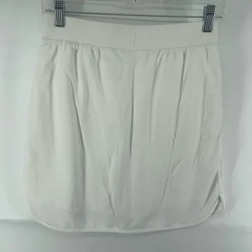 Denim & Co  Women's Activewear Skort Elastic Waistband Mini Skirt White Small