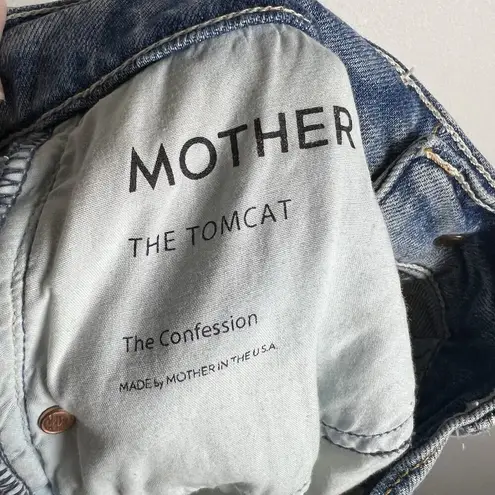 Mother Superior The Tom Cat Jeans In The Confession Wash Size 24 Distressed Boho Blue