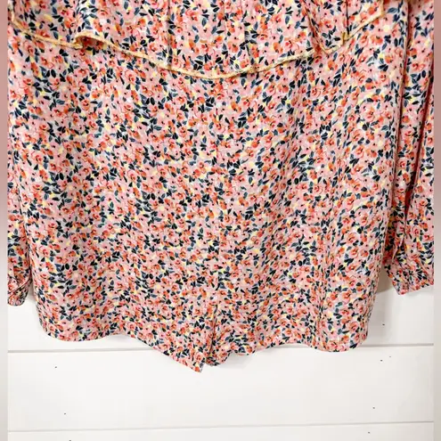 NEW Sadie & Sage Women’s Pink Floral Ruffle Romper, NEW with Tags, Size Medium