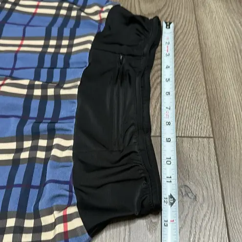 SparkleSkirts 15” High Rise Blue Plaid Running Tennis Skirt Skort Size Medium