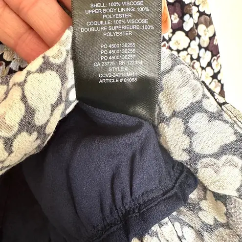 Sunday best Print Floral Women Cropped Tie Front Blue & White XS Long Sleeve