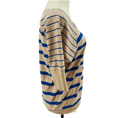 Volcom  Half Sleeve Striped Boat Neck Sweatshirt Womens Small