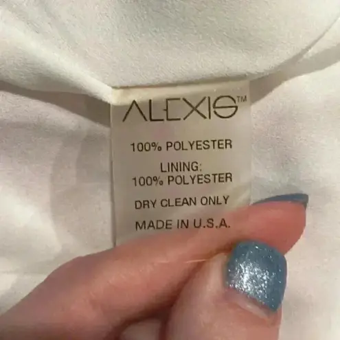 Alexis  Clement lace Dress in red and white