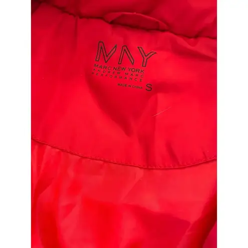 Andrew Marc Marc New York Womens Red Puffer Vest Size Small