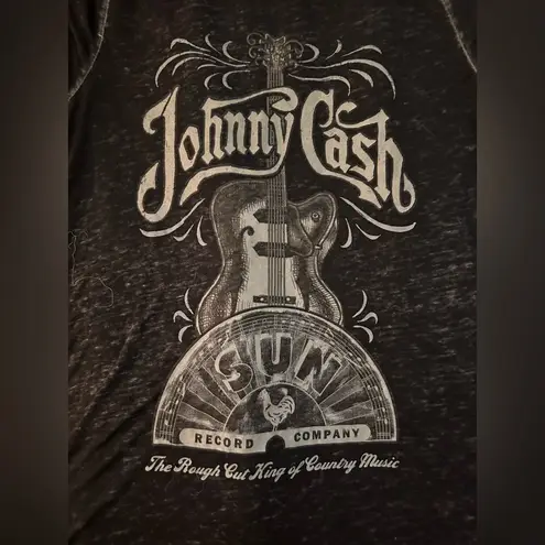 Johnny Cash Sun Record Company Black Tee Shirt Size M
