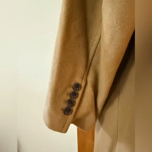 Lands’ End Camel Long Coat Wool Blend Double Breasted Women’s Plus Size 26W 26 W