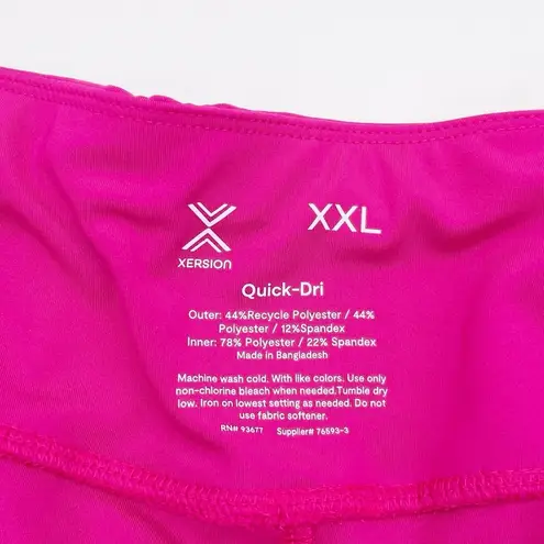 Xersion  Women's Quick-Dri Double Layered Pull On Running Short Hot Pink Size XXL