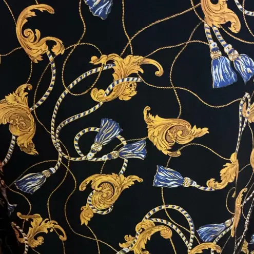 Vtg 90s hunters run baroque print blazer Black Size M