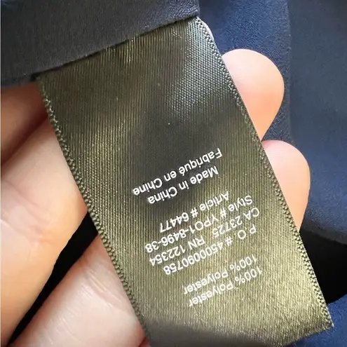 Babaton ARITZIA Navy Wallace Dress Wrap Size Small Chiffon Flowy