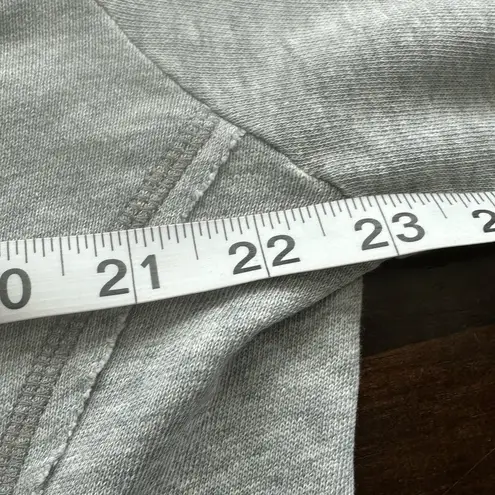 Free People  Gray Sweatshirt Lace shoulder Cropped  Pullover L