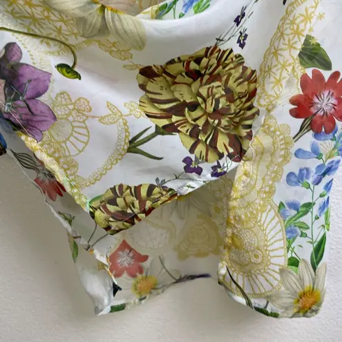 Jeanne pierre Kilfa Taj Tunic Floral Chiffon Sheer Boho Resort Multi Coverup