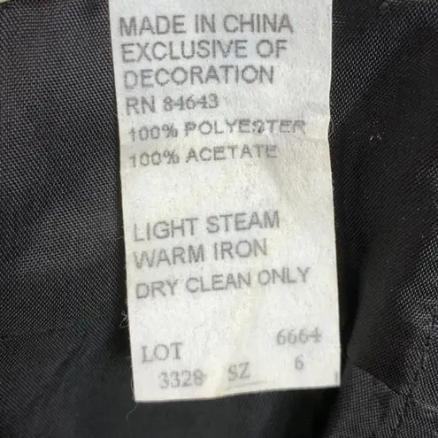 Watters & Watters Navy Brocade Satin Dress Convertible Strapless Textured Size 6 Blue