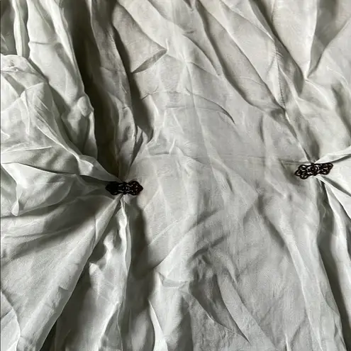 Philosophy di Alberta Ferretti Cream Flutter Sleeve Blouse Tan Size 10