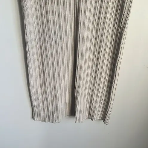 MM.LaFleur M The Hayden Dress Geo Micro Knit Ribbed Cotton Dress Sea Salt