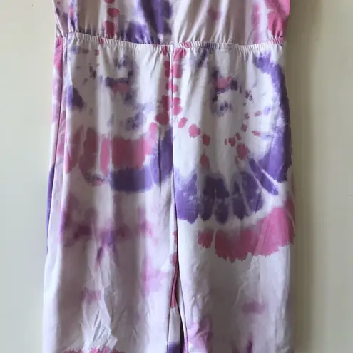 Purple Pink Tie Dye Bodysuit Romper Size XL