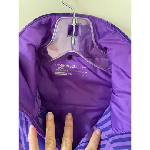 Nike  Plaid Diamond Golf Puffer Sport Vest Purple Size XS
