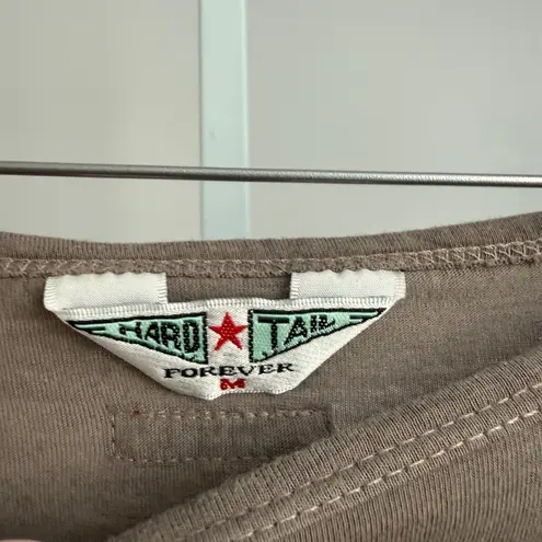 Hard Tail Forever Brown Flowing LagenLook Tunic Top Scoop Neck size M Boho