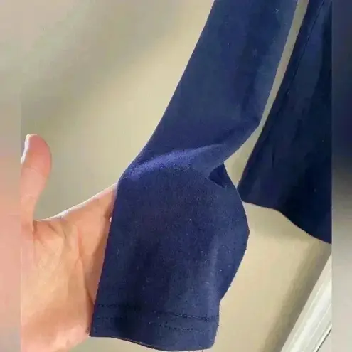 Emporio Armani Emporio Armani Navy Blue Long Sleeve Studded Crewneck Large