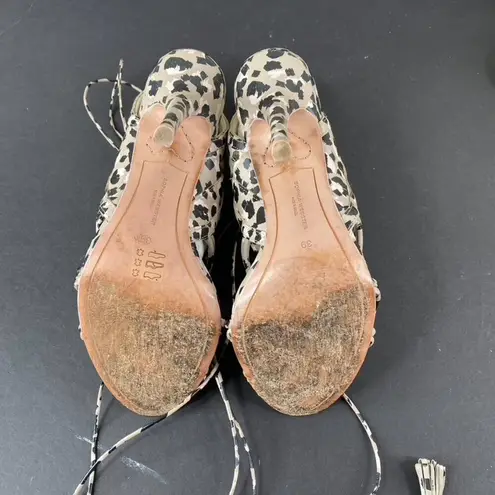 Sophia Webster Lacey Sketch Camo Strappy Heels Size 39M