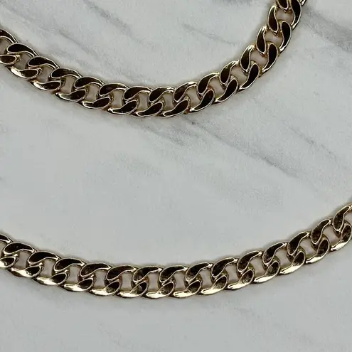 Gold Tone Flat Chain Link Purse Handbag Replacement Strap 47" ✨