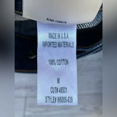 Goldsign The Pleat Cropped Denim Jacket size medium Blue