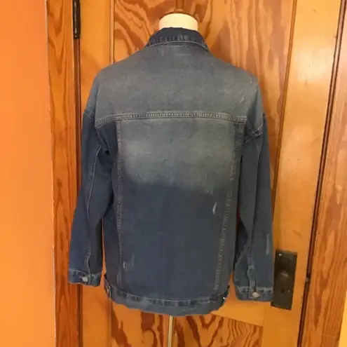 Ymi oversized distressed jean jacket