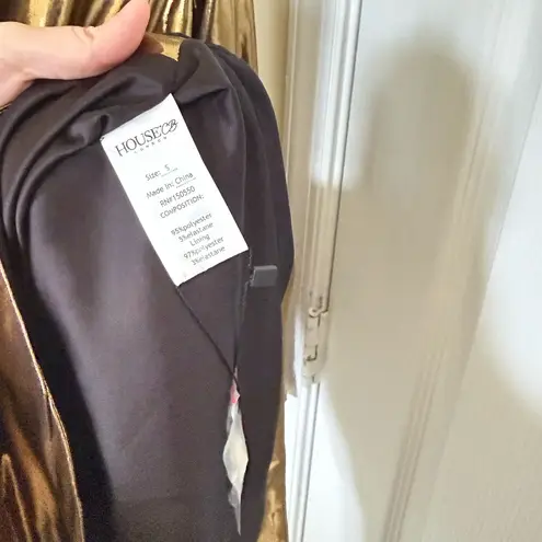 House Of CB  Gaby Gold Drape Mini Dress New Years Holiday