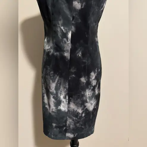 EUC AGB Black and Gray Tie Dye Sleeveless Zip Up Dress size 8