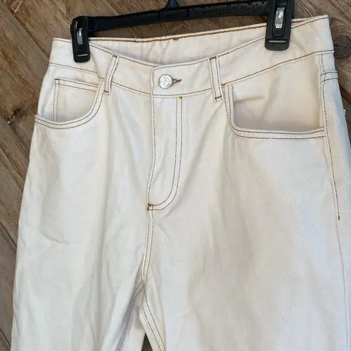 Reclaimed vintage ivory white boot cut jeans size 30