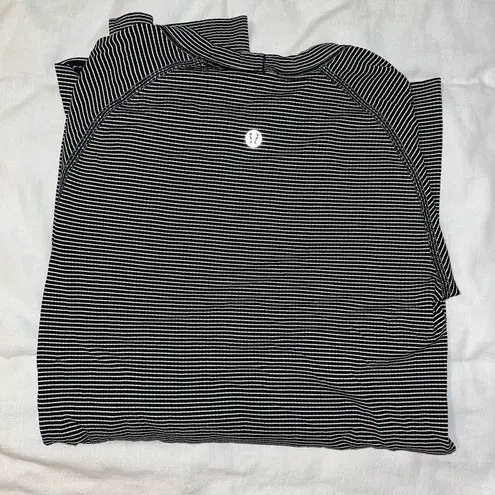 Lululemon  Rugby Stripe Heathered Run Swiftly Long Sleeve Crew Neck Top Size 6