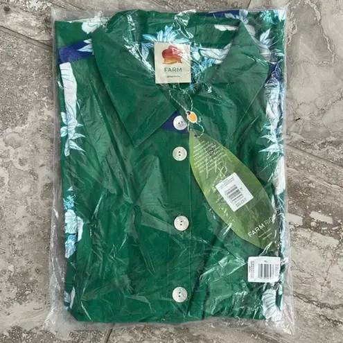 Farm Rio Soft Garden Linen Blend Floral Shirt, Size XL NEW w/Tag $288