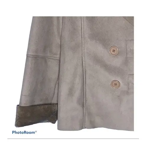 Zendra Petite Brown Suede Coat XL Lightweight Double