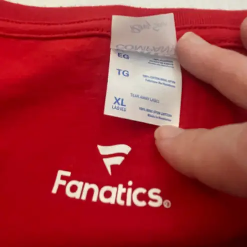 Fanatics NWOT Minnesota Twins TC Red V-Neck Tee T-Shirt Top Short Sleeve New Womens XL