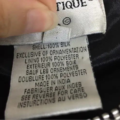 Papell Boutique Vintage Black Beaded Blazer
Size S