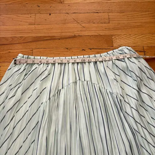 Vince  Mint Stripe Pleated Skirt Size XL