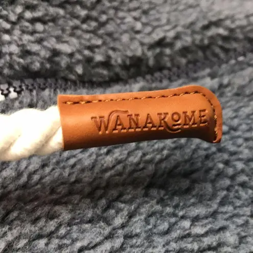 Wanakome Canada Women’s Blue Fleece Teddy Asymmetrical Zipper Jacket