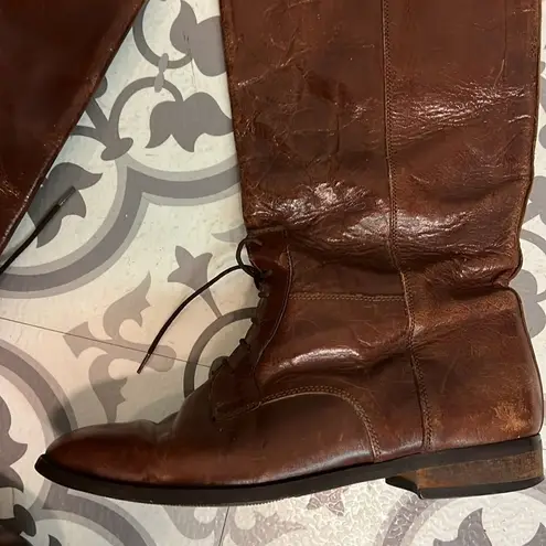 🌺 Marc Alpert Leather Victorian Style Riding Boot B34 Brown Size 7