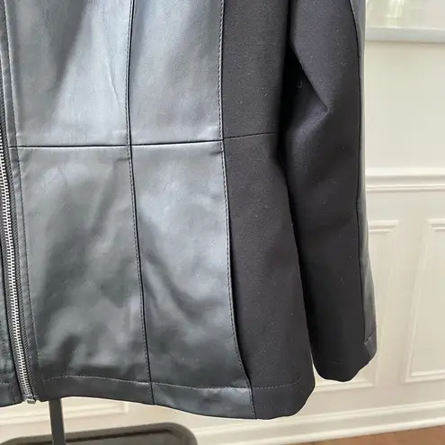 D& Denim & Co Faux Vegan Leather Jacket M