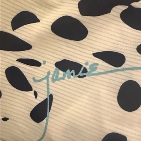 Jamie Sadock Womens Sunsense Long Sleeve Panther Mock Golf Top, Large Black