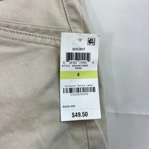 Charter Club NEW women's sand tan cuffed stretch cotton modest shorts casual 4