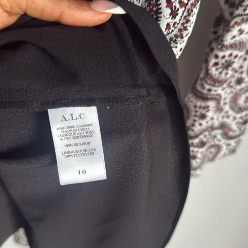 ALC Frank A.L.C. Multicolor Randi Floral Silk Calico Prairie Paisley Mini Dress 10