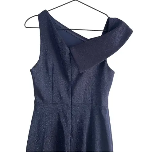 Aidan Mattox New! Aidan Maddox Asymmetrical Neckline Glitter Gown