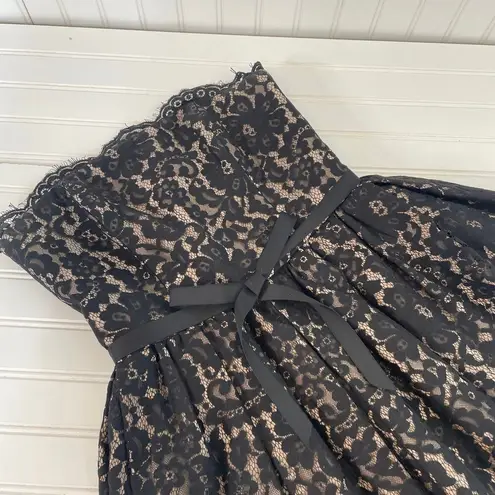 Neiman Marcus x Target Robert Rodriguez Black Lace Strapless Mini Dress Size 4