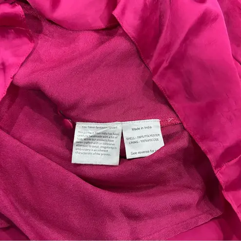 RococoSand Pink Scarlet Gathered Satin Mini Dress NWT