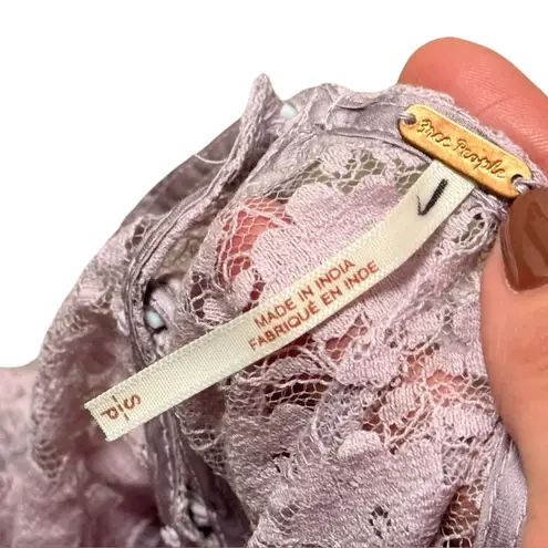 Free People New Love Mini Slip Dress | Lilac Satin Lace Bodice | Women’s Size S Purple