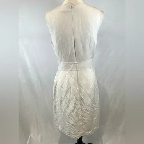 Emma James white linen tie buckle dress size 6