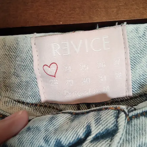 Revice Denim  Folded Over Blue Jeans Streatwear Sexy Womens Size 23