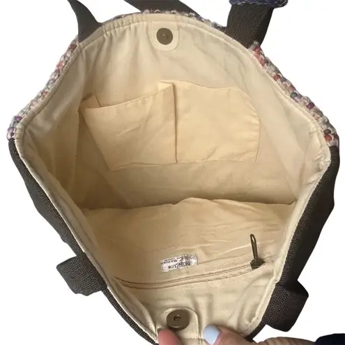 Ruggine Women's Multicolor Woven Fringe Tote Bag Boho