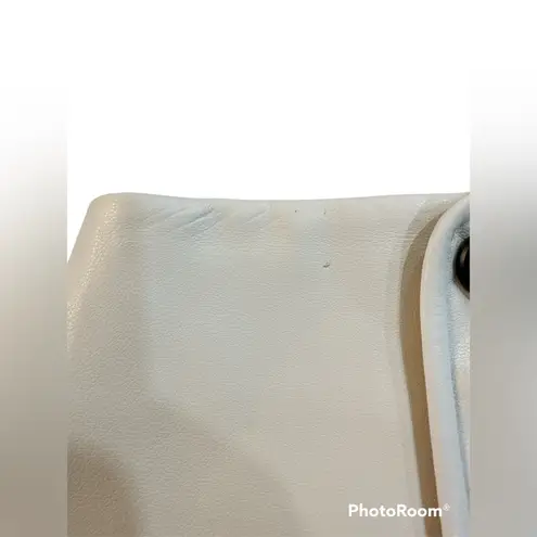 Alexis Kita Vegan Leather Mini Skirt Ivory / Size M